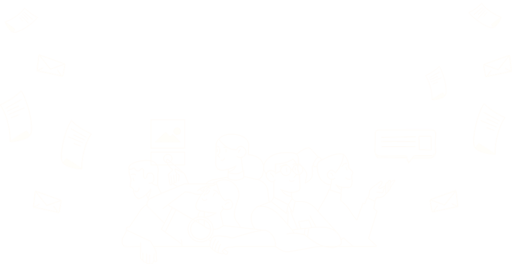 Illustrazione: professionisti e fogli volanti